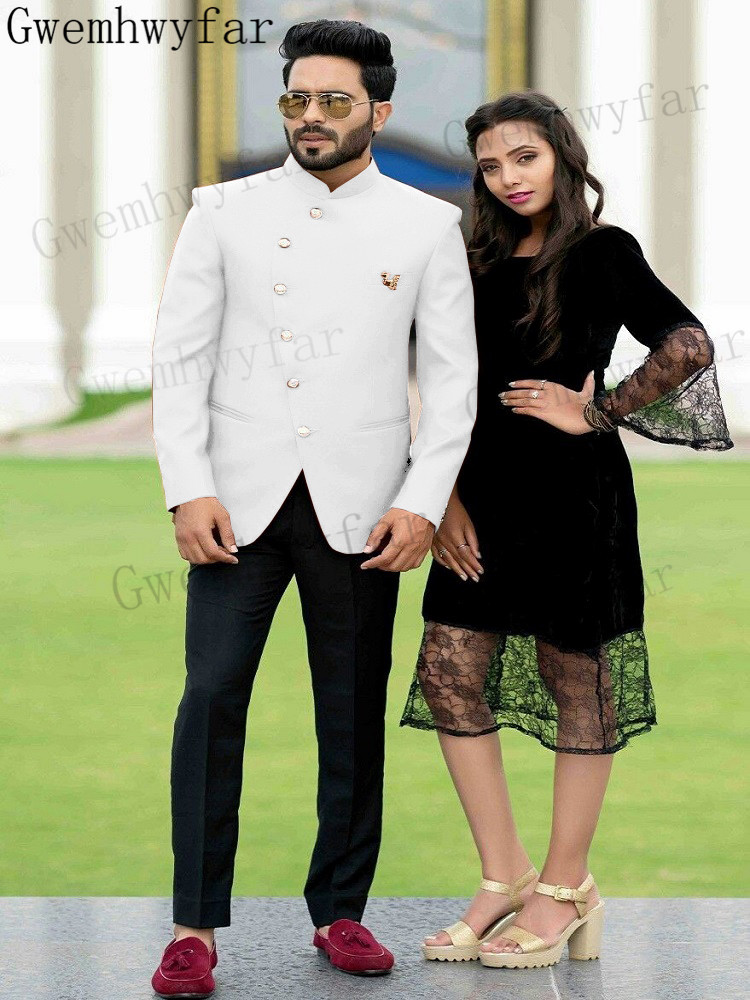 Mens Fashion Trajes - Gwenhwyfar Mode Blazer Heren Pak Wit
