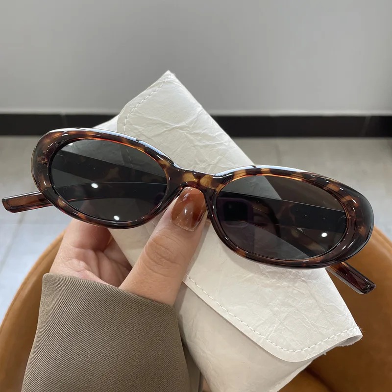 Men'S Fashion Glasses - Populaire dameszonnebril Kleine punk ovale zonnebril