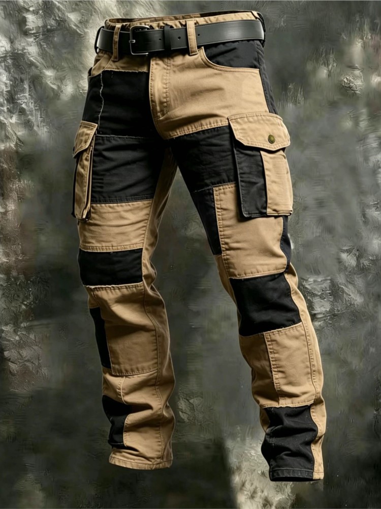Men'S Fashion Khaki Pants - Katoenen heren cargobroeken Kaki Casual heren