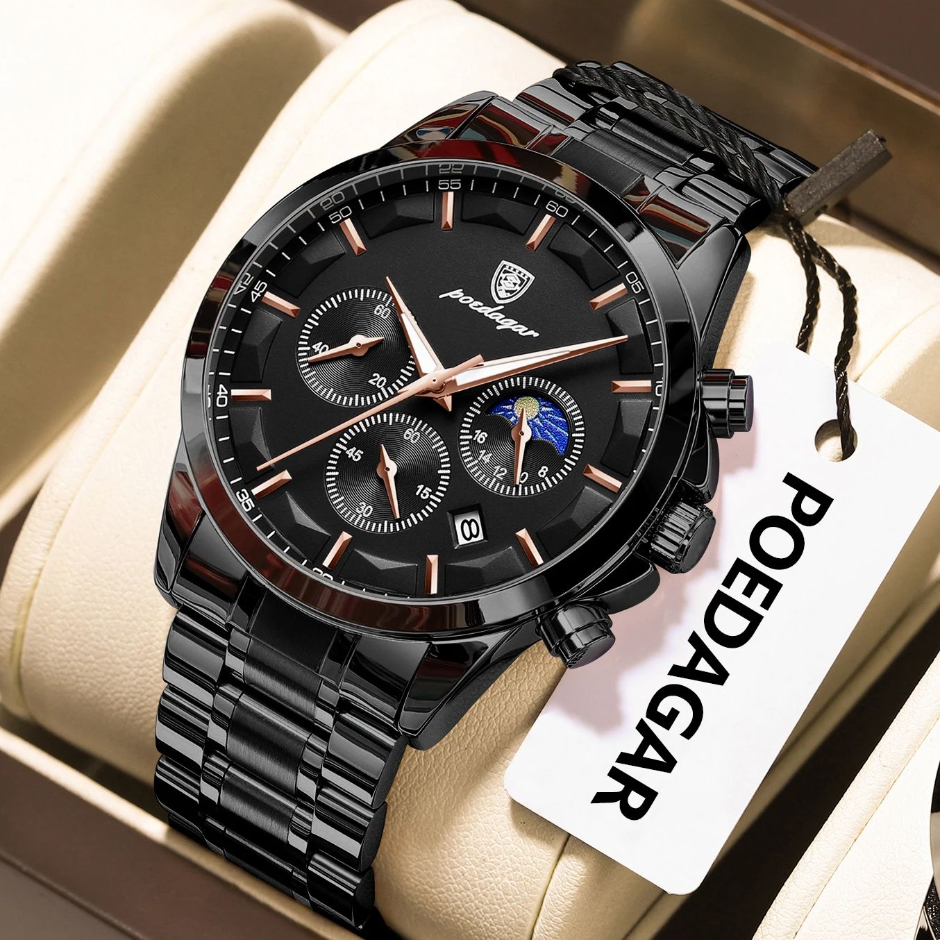 Mens Fashion Blog - POEDAGAR Topmode herenhorloges Waterdicht lichtgevend roestvrijstalen