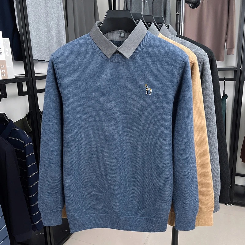 Mens Fashion Mullet - Luxe merk heren trui met lange
