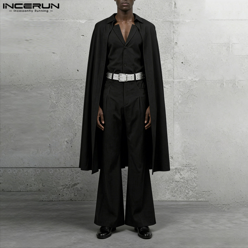 Men'S Fashion And Style - INCERUN Herensets Effen Kleur Revers Lange