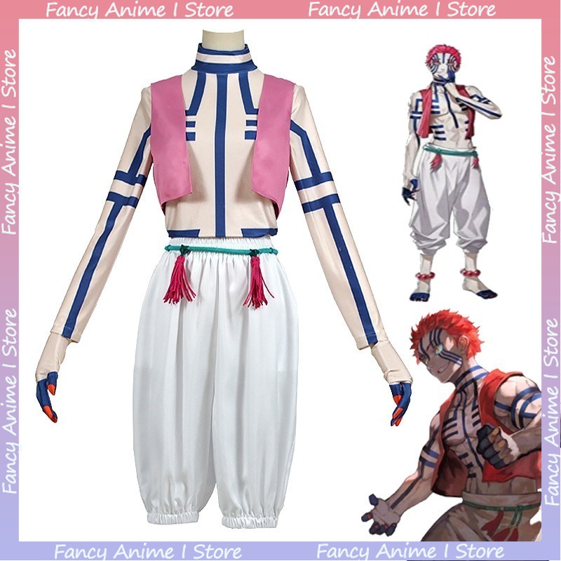 Men'S Dress Pants Fashion - Anime Akaza Cosplay Kostuum Knap Volwassen