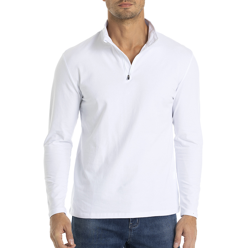 Mens Fashion Quarter Zip - Heren 1/4 Rits Lange Mouw Casual