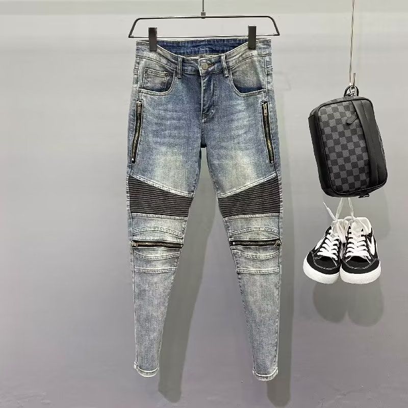 Skinny Jeans Ripped - Nieuwe 2025 hoge kwaliteit vintage blauwe