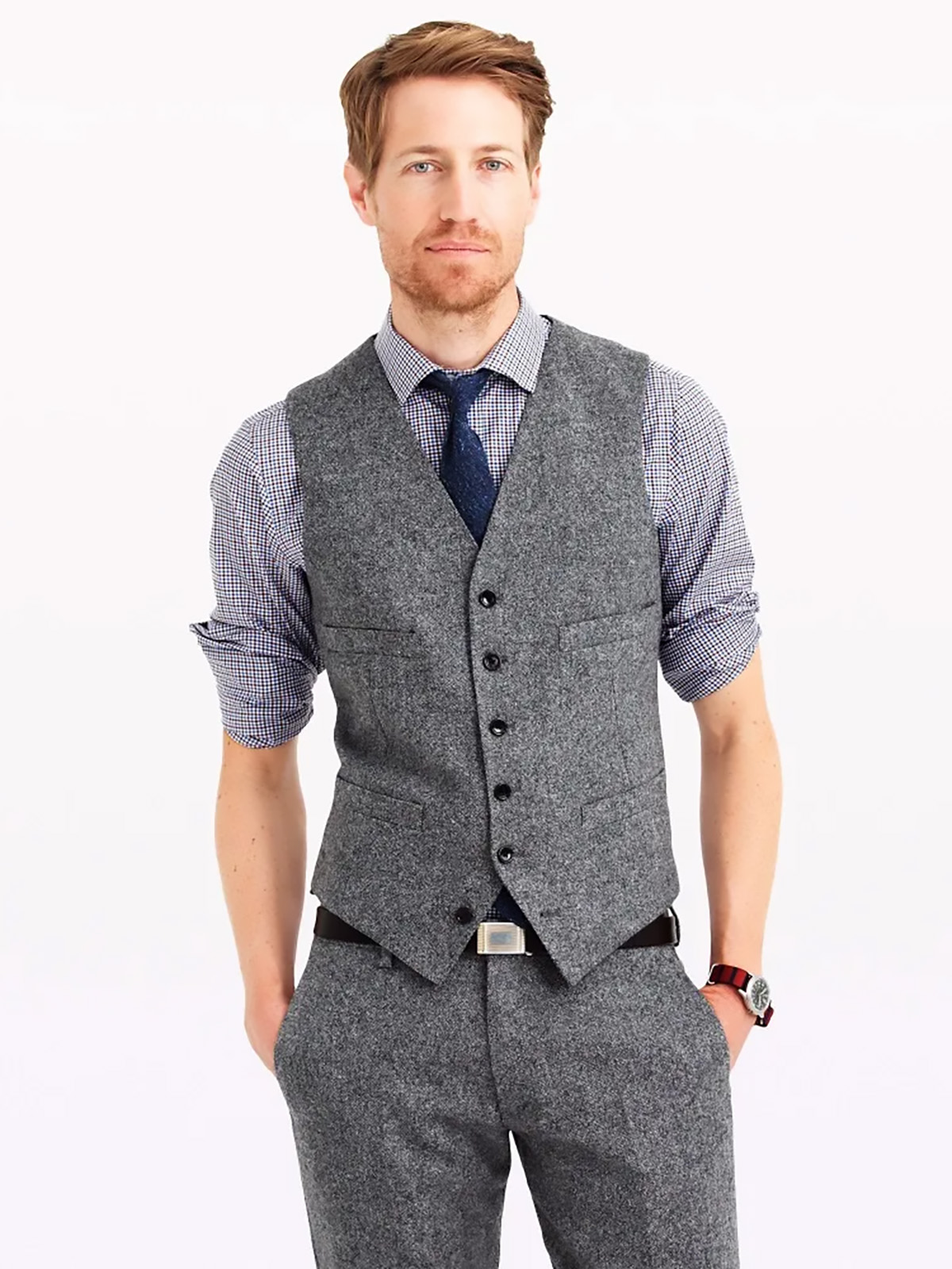 Mens Fashion Trajes - ANNIEBRITNEY Tweed Pakken voor Mannen Slim