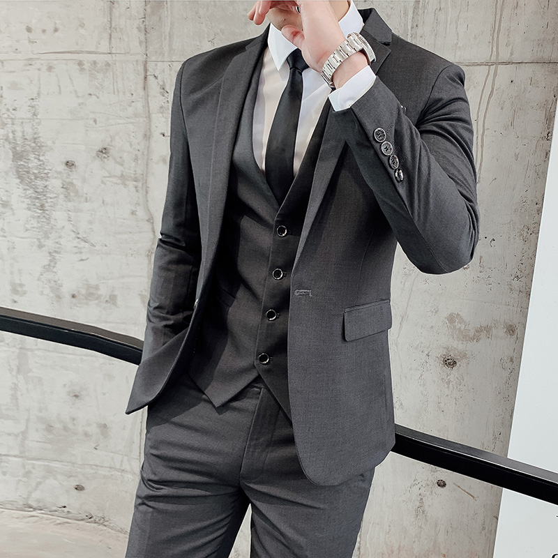 Men'S Dress Pants Fashion - Pak (Blazer+Vest+Broek) Heren Zakelijk Herenmode Vrijetijdskleding