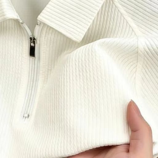 Mens Fashion Quarter Zip - 2026 Mode Heren Kwart-Rits T-shirt Minimalistisch
