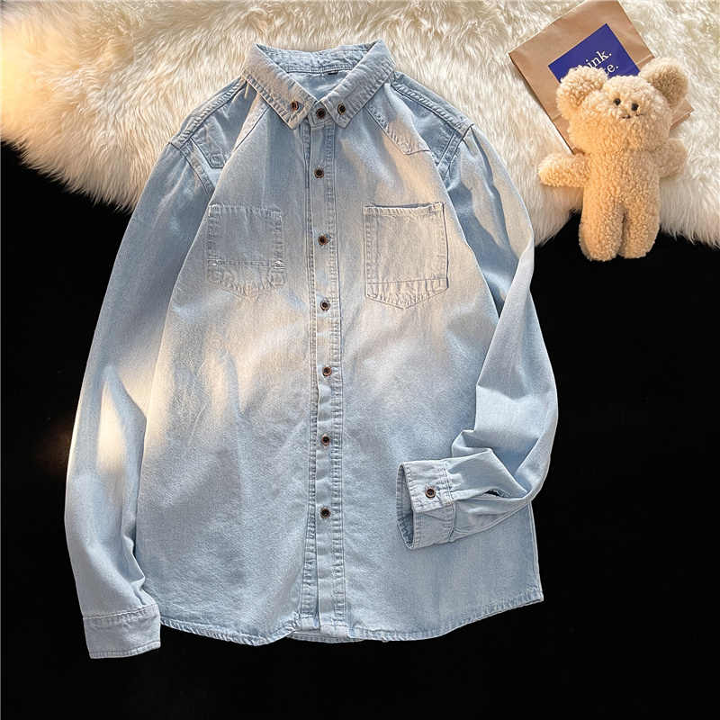Men Fashion Korean Style - Koreaanse stijl denim shirts dames/man lente