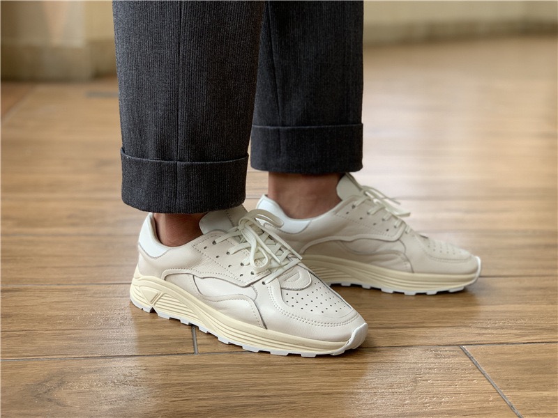 Men'S Fashion Videos - Casual witte herenschoenen met ronde neus