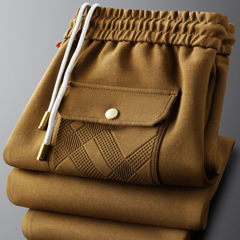 Men'S Fashion Khaki Pants - Herfst Mode Kaki Casual Joggingbroek Heren