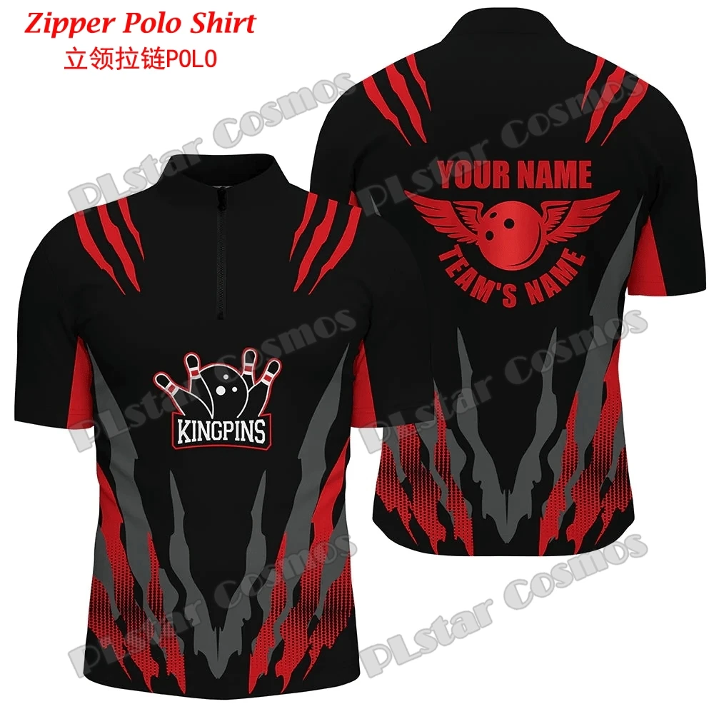 Mens Fashion Quarter Zip - Op maat met naam Bowling Team