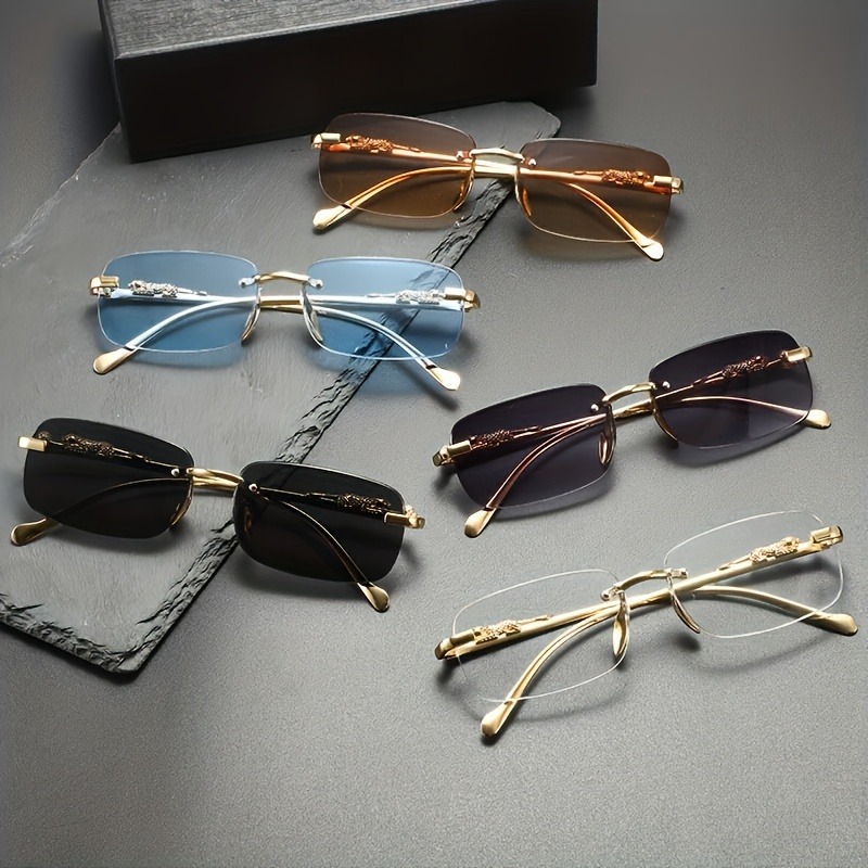 Men'S Fashion Glasses - Mode randloze metalen zonnebril heren dames
