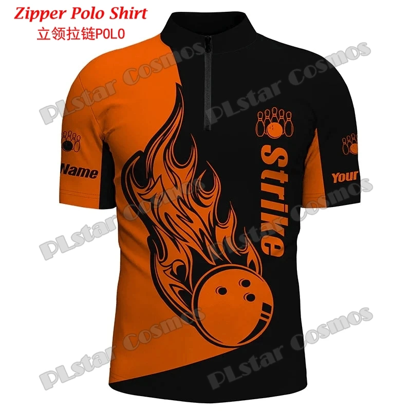 Mens Fashion Quarter Zip - Gepersonaliseerde Bowling Team 3D all-over bedrukt