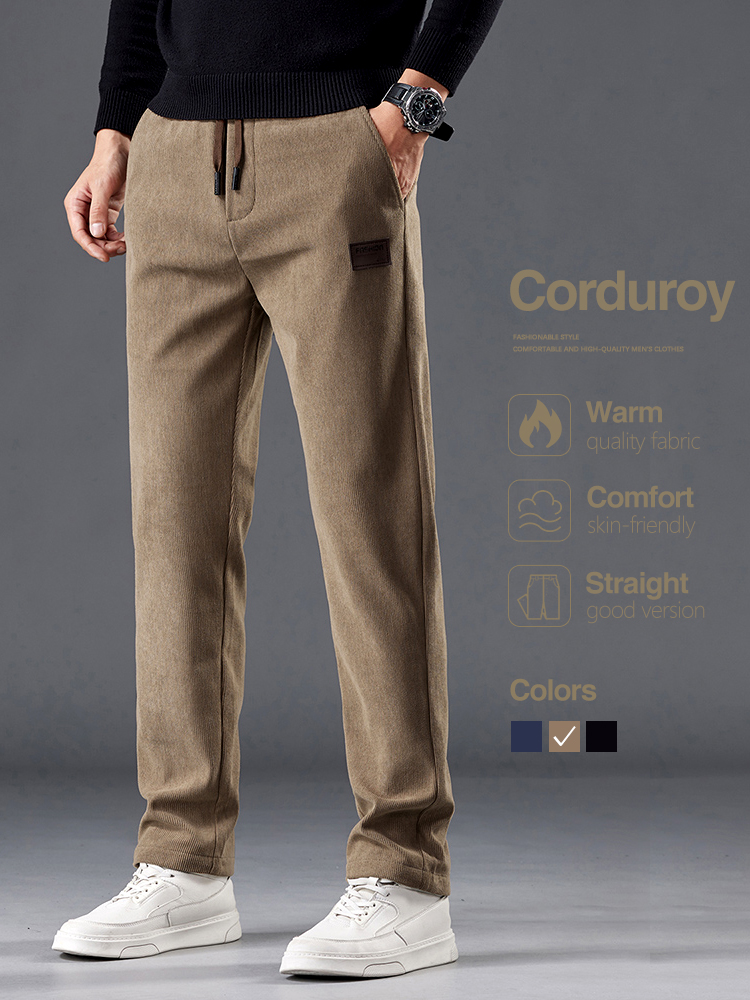 Men'S Fashion Khaki Pants - Corduroy herenbroek herfst nieuwe elastische taille