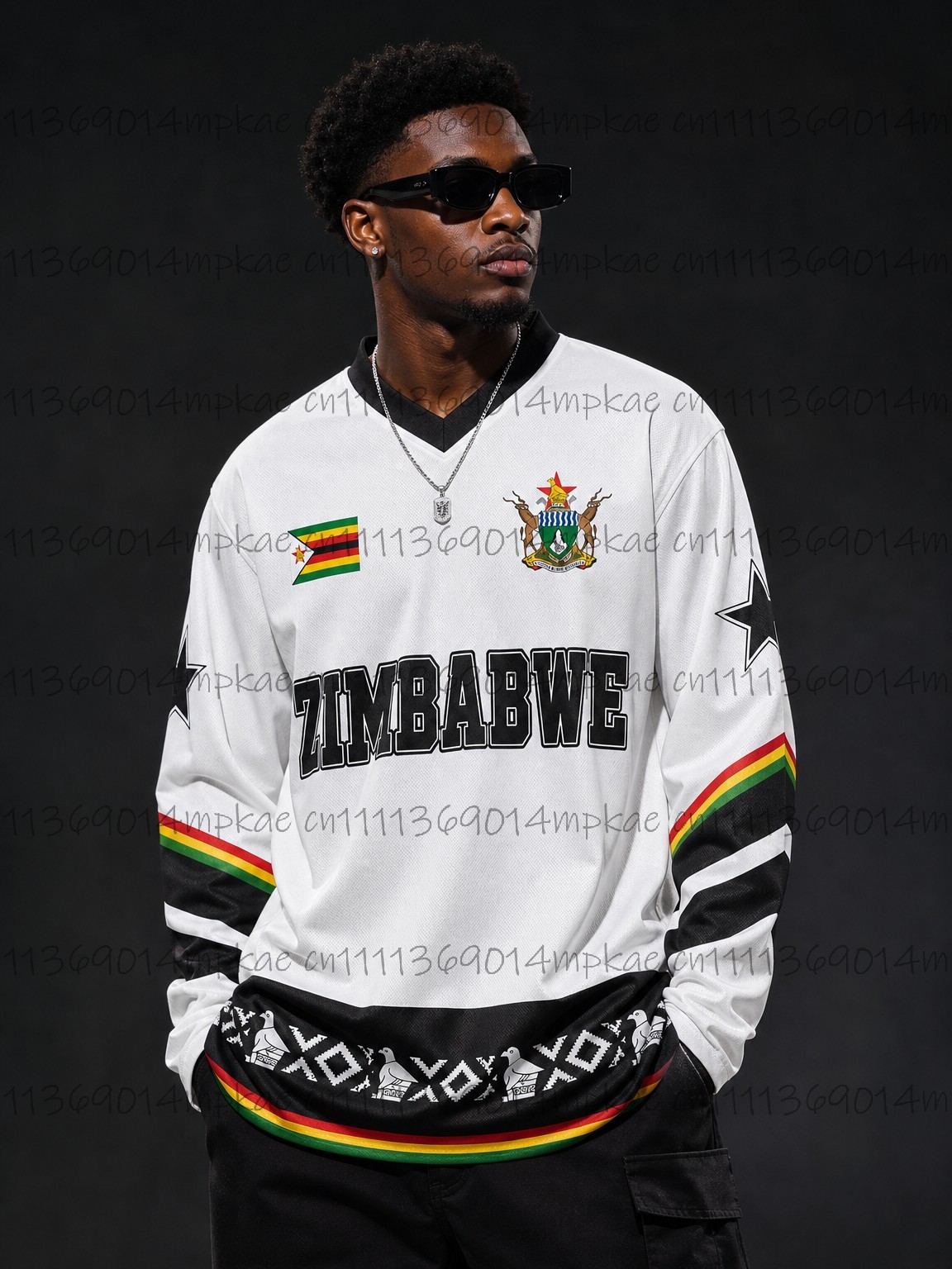 Men'S Fashion And Style - Herfst Zimbabwe Etnische Streetstyle Geprinte Heren