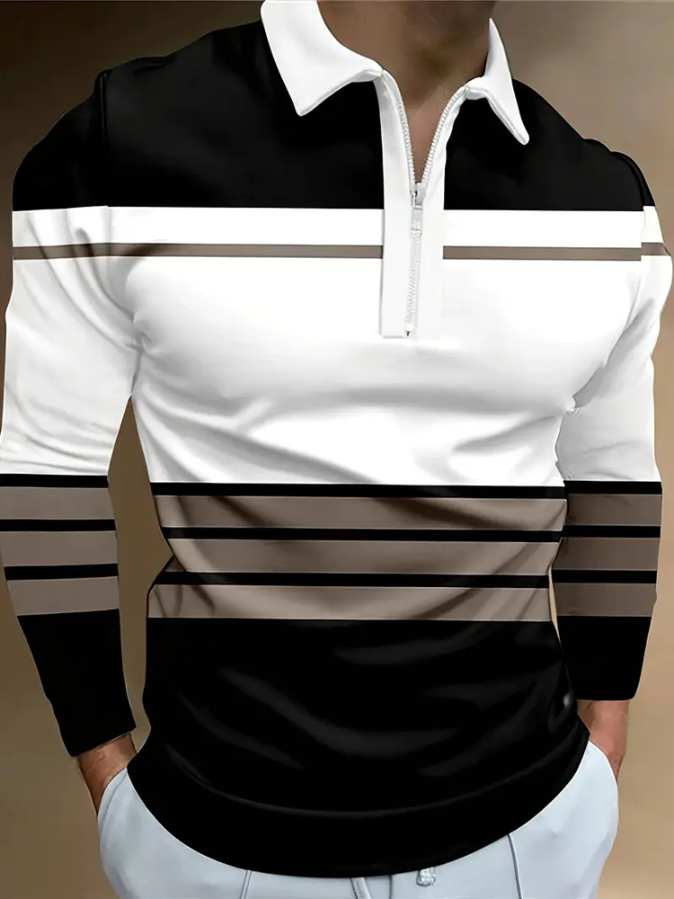 Heren poloshirt Polo met rits  - Mens Fashion Quarter Zip recensie en prijs
