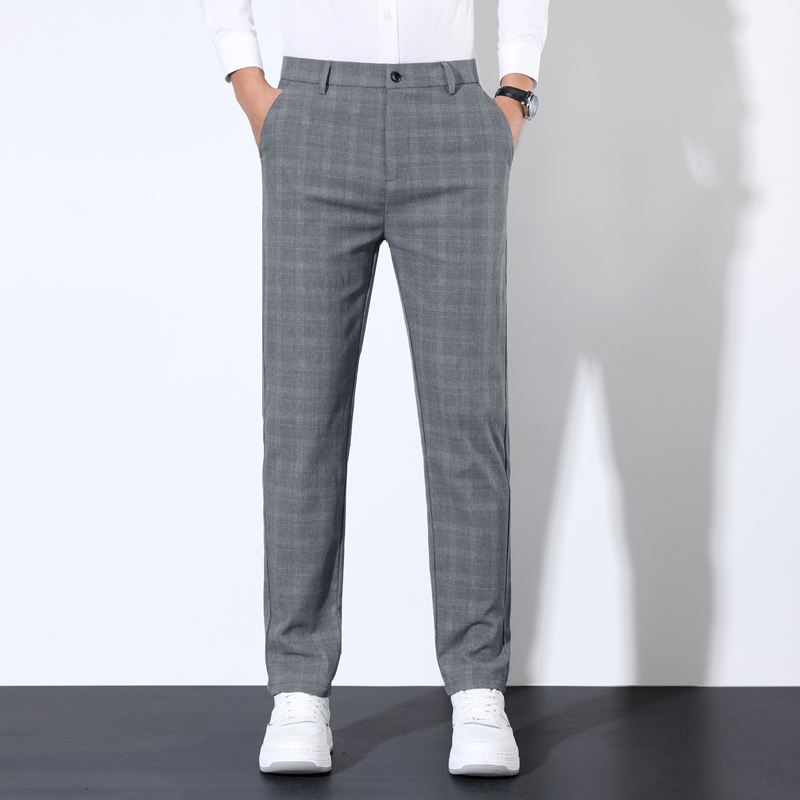Katoenen geruite gestreepte kl - Men'S Dress Pants Fashion recensie en prijs