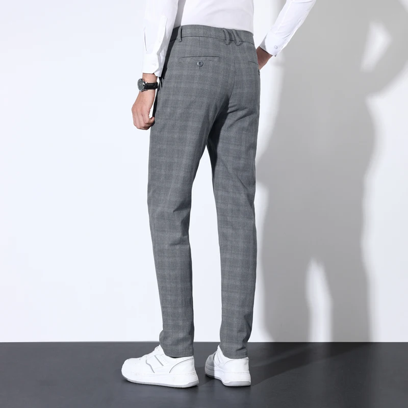 Katoenen geruite gestreepte kl - Men'S Dress Pants Fashion recensie en prijs