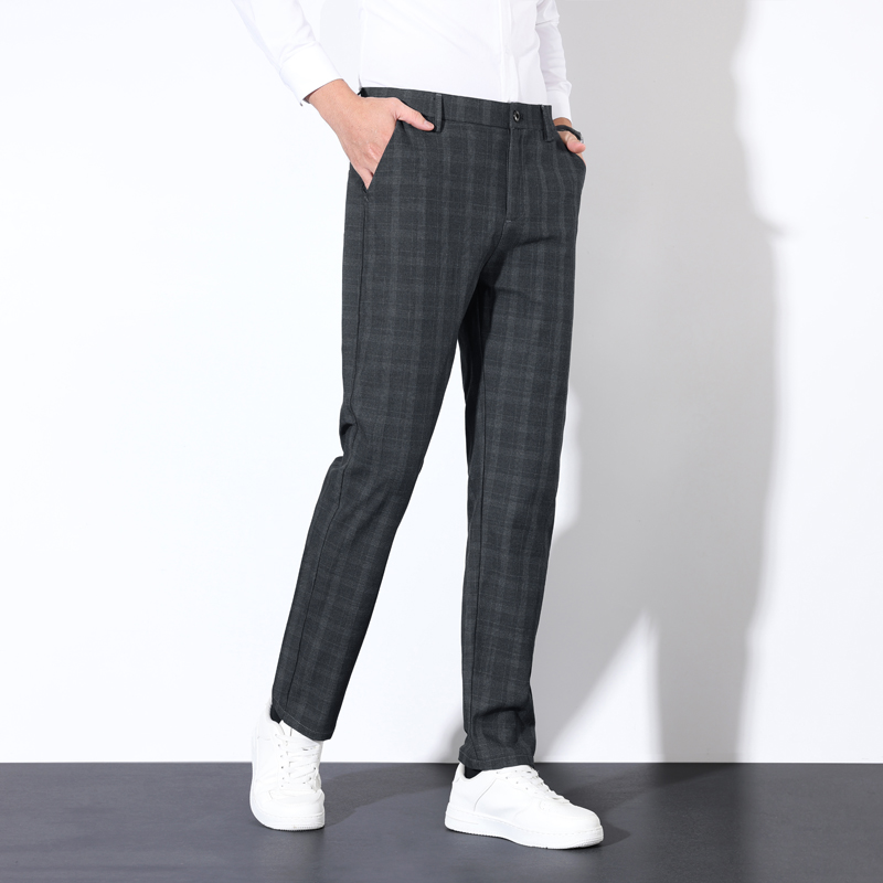 Katoenen geruite gestreepte kl - Men'S Dress Pants Fashion recensie en prijs