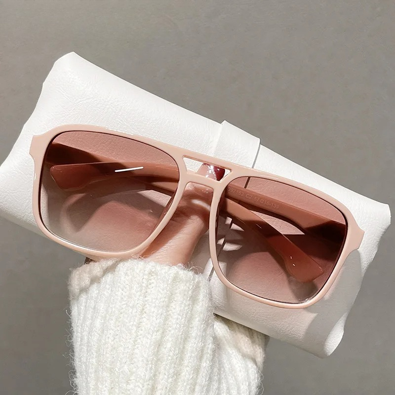 Vierkante dubbele bruggen zonn - Men'S Fashion Glasses recensie en prijs