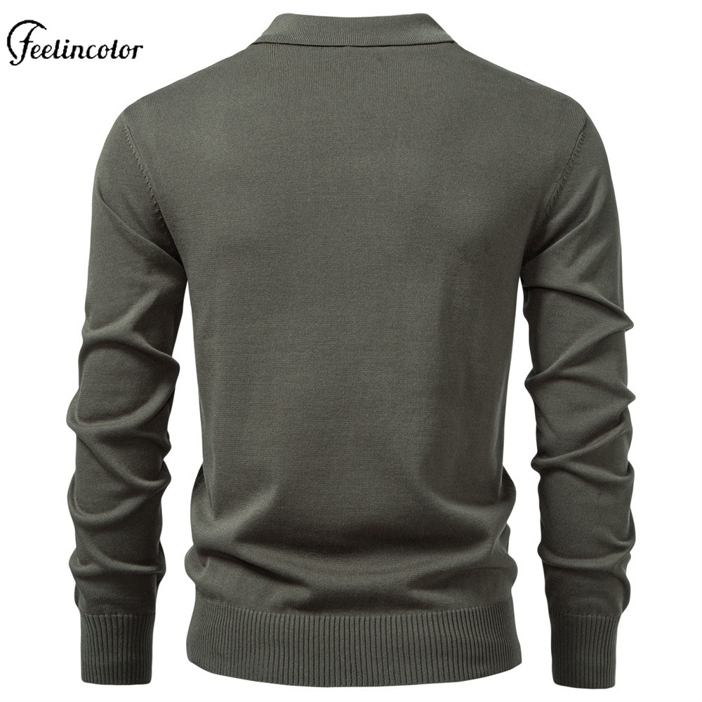 Olijfgroen herenpoloshirt met  - Mens Fashion Quarter Zip recensie en prijs