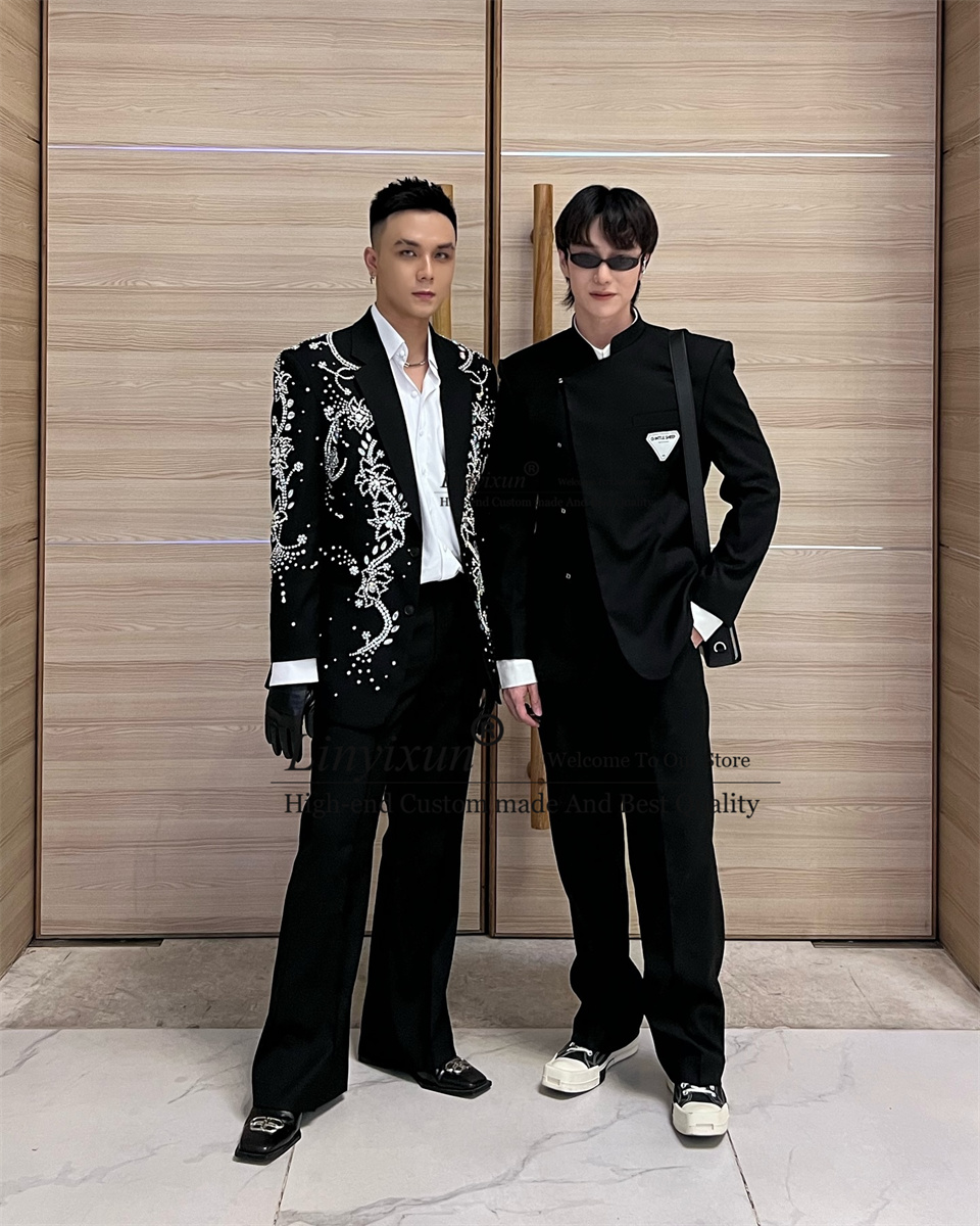 Mode Metalen Diamant Verfraaid - Mens Fashion Trajes recensie en prijs