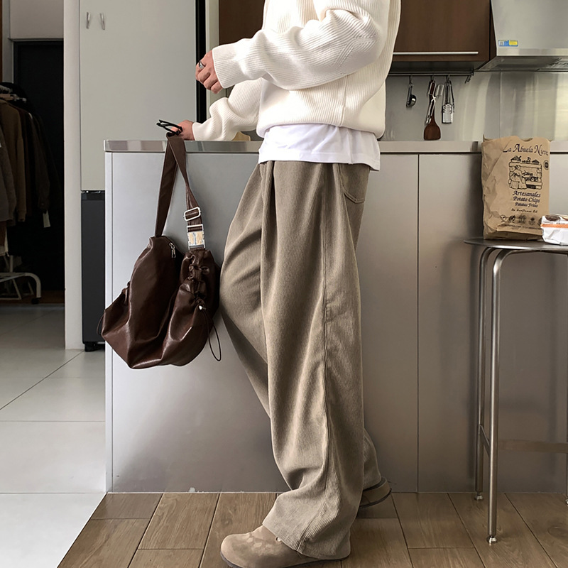 Lente heren donker kaki effen  - Men'S Fashion Khaki Pants recensie en prijs