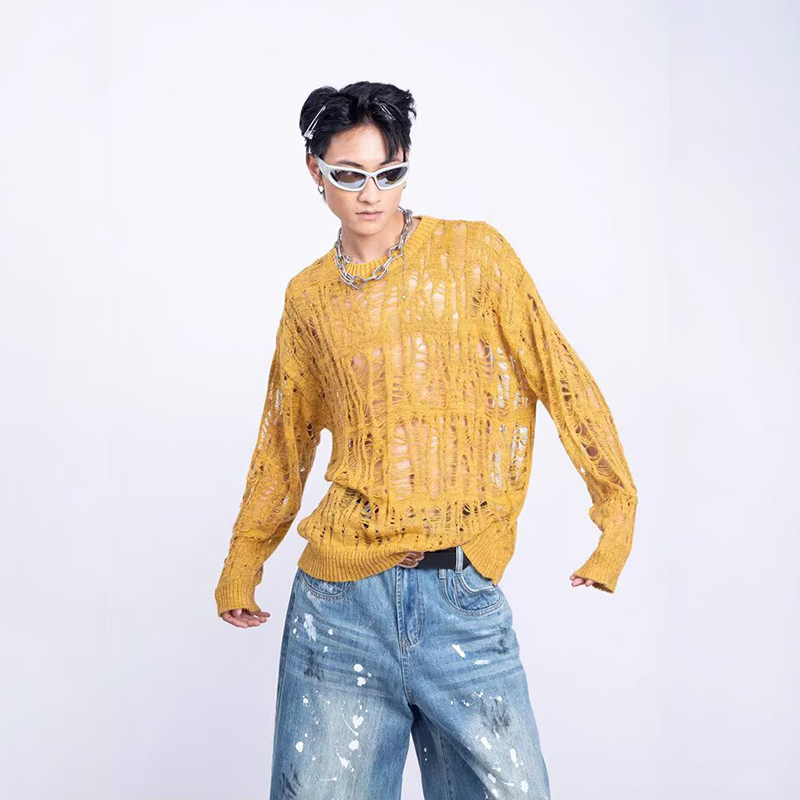 Vintage Ripped Hollow Out Mesh - Mens Fashion Mullet recensie en prijs