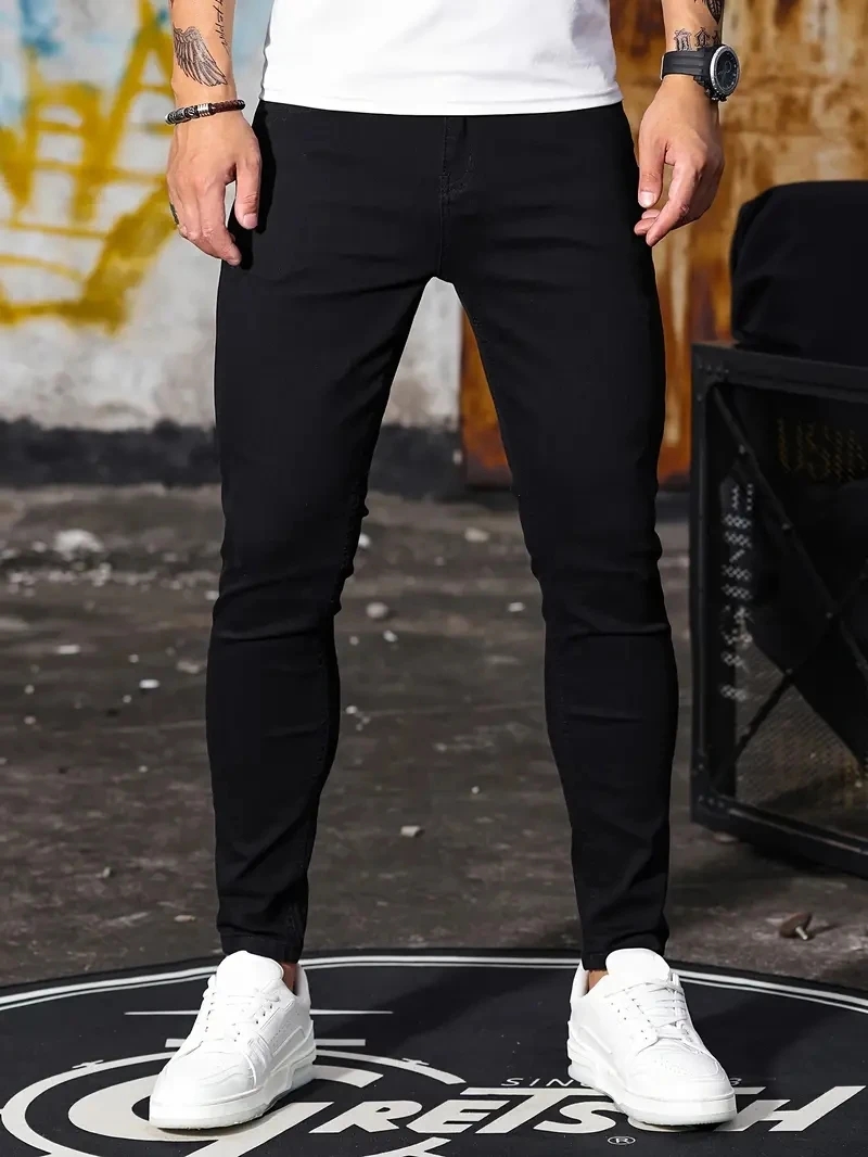 Heren Jeans Hemelsblauw Zwart  - Skinny Jeans Ripped recensie en prijs