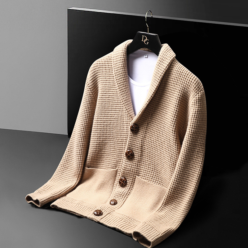 Hoogwaardige luxe gebreide jas - Men Fashion Korean Style recensie en prijs