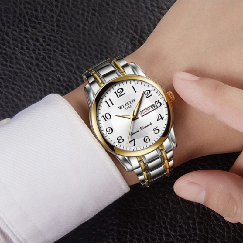 Luxe heren quartz horloge digi - Mens Fashion Blog recensie en prijs