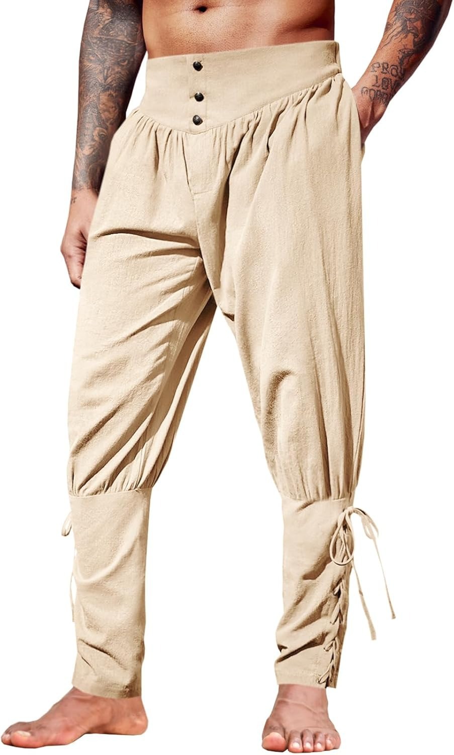 Middeleeuwse linnen enkelbroek - Men'S Dress Pants Fashion recensie en prijs