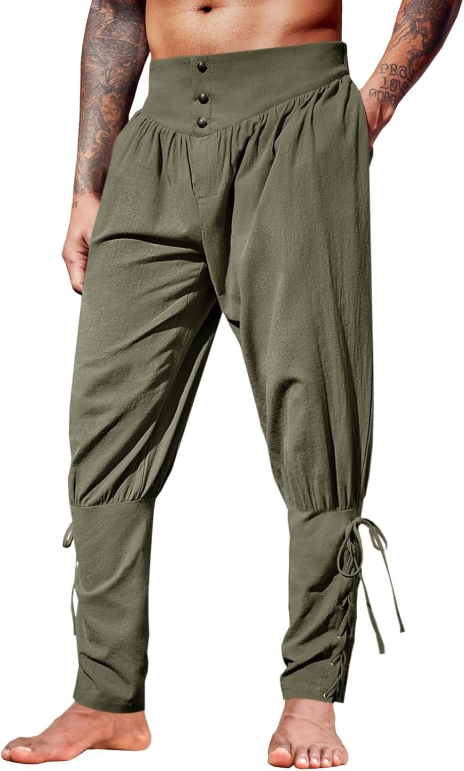 Middeleeuwse linnen enkelbroek - Men'S Dress Pants Fashion recensie en prijs