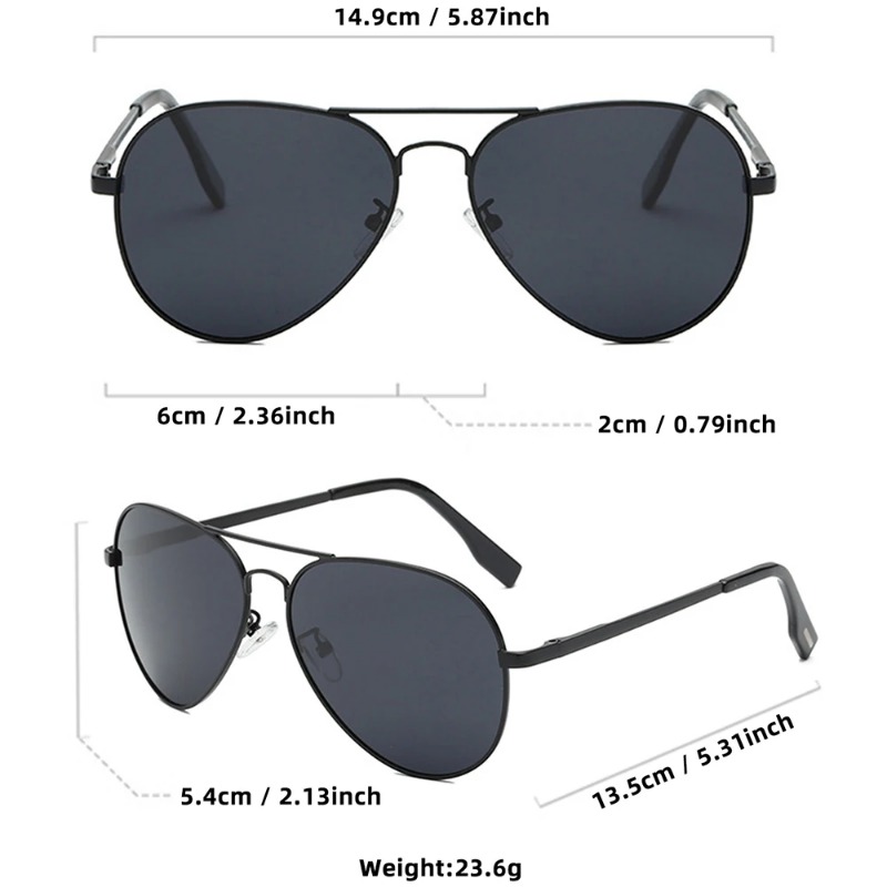 Klassieke grote piloten zonneb - Men'S Fashion Glasses recensie en prijs