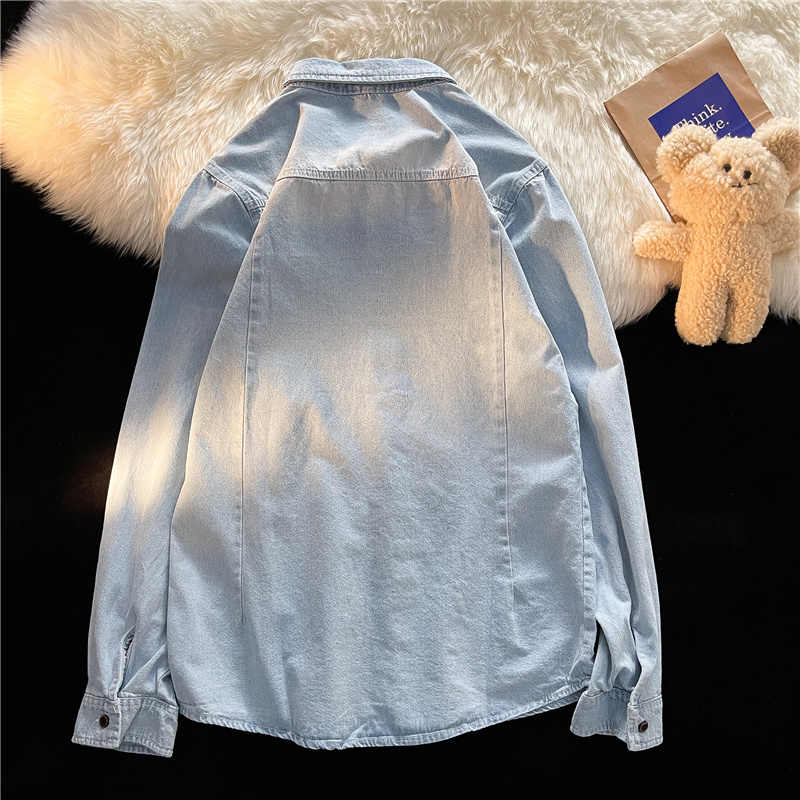 Koreaanse stijl denim shirts d - Men Fashion Korean Style recensie en prijs