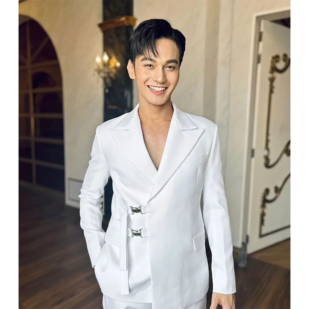 Chique witte hoogwaardige here - Mens Fashion Trajes recensie en prijs