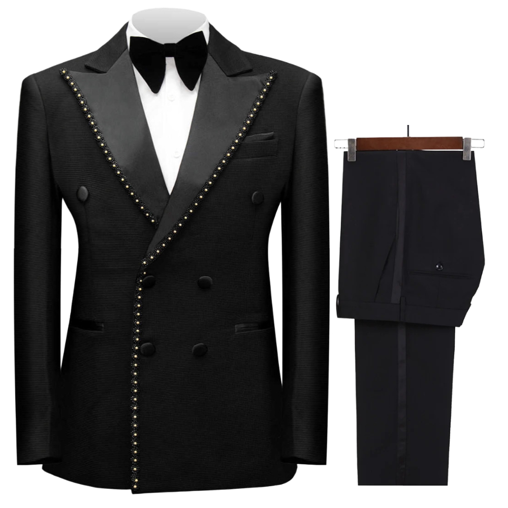 Dubbelgeknoopte, met kralen ve - Men'S Dress Pants Fashion recensie en prijs