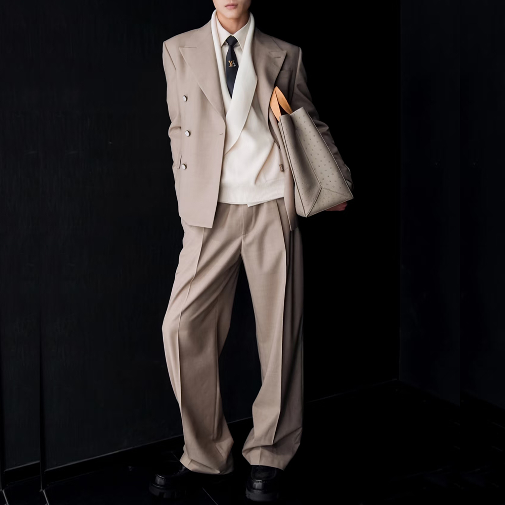 Mode Kaki Double Breasted Piek - Men'S Fashion Khaki Pants recensie en prijs