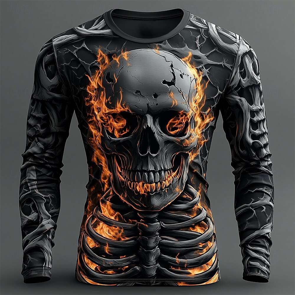 Heren T-shirt met 3D-vlammen-s - Men'S Spring Fashion recensie en prijs