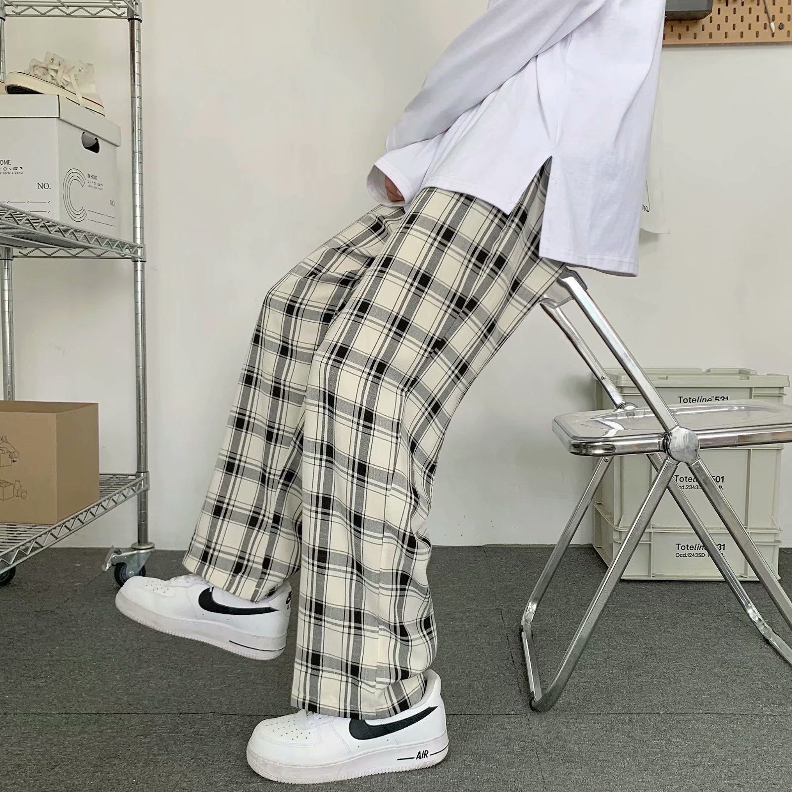 Heren geruite broek Koreaanse  - Men Fashion Korean Style recensie en prijs