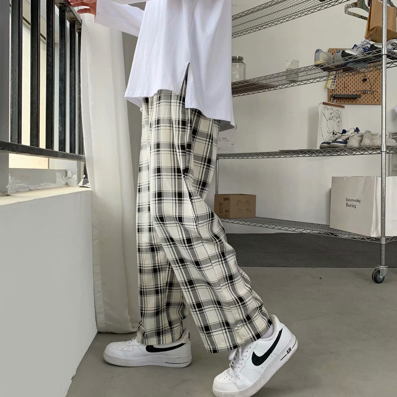 Heren geruite broek Koreaanse  - Men Fashion Korean Style recensie en prijs