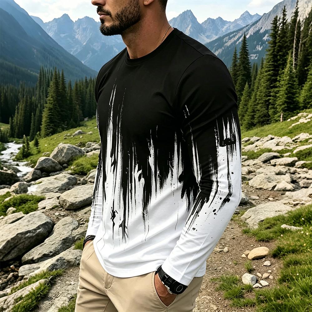 Herentrui met gradiënt inktspa - Men'S Spring Fashion recensie en prijs
